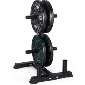 CAP 2-inch Olympic Bumper Plate Weight Set | 100-370 lbs | Multiple Colors | Storage Rack Optional
