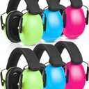 Amylove 6 Pcs Kids Noise Cancelling Headphones 27db Adjustable Earmuffs for Autism Sensory Toddler Children(Novel Style,Green Pink Blue)