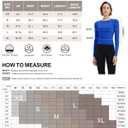 SUUKSESS Women Seamless Workout Long Sleeve Shirts Gym Athletic Running Yoga Tops (XL)