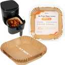 Tastee Air Fryer Liners 100Pcs - Design for 3-6QT Air Fryer Baskets, Oil-Absorbent Disposable Paper Liners, 450F Heat Resistant, Custom Fit