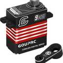 GOUPRC 9KG Metal Coreless Digital Servo with 25T RC Horn for TRX4M 1/18 RC Crawler Car Upgrades (Red)