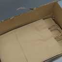 Qutuus 10x5x13 Kraft Paper Bags 100 Pcs Kraft Shopping Bags, Paper Gift Bags for Retail, Merchandise, Recycled Bulk Paper Sacks, Brown Paper Bags with Handles Bulk