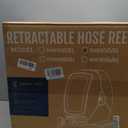 Giraffe Tools Retractable Heavy Duty Hose Reel, 1/2" x 100FT Automatic Rewind Garden Hose Reel with 360 Swivel Base, Ground Mounted for Lawn, Patio, Concrete Floor & Yard Watering
