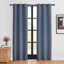NICETOWN Blackout Curtains for Bedroom, Stone Blue, 34-inch Wide x 80-inch Long, 2PCs, Thermal Insulated Privacy Window Treatment Curtains & Drapes for Living Room, Nursery