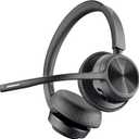 Poly - Voyager 4320 UC Wireless Headset + Charge Stand (Plantronics) - Headphones with Boom Mic - Connect to PC/Mac via USB-A Bluetooth Adapter, Cell Phone via Bluetooth - Works with Teams, Zoom &More