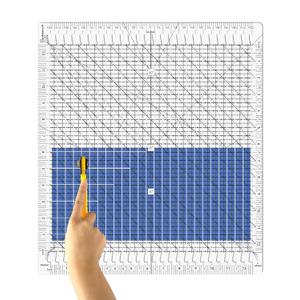 Quilting Ruler- 12.5 * 12.5" Slotted Rulers for Quilting and Sewing Quilt Strip Rulers for Fabric Precise Cutting (White)