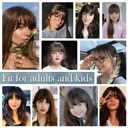 BARSDAR Medium Brown Human Hair Bangs Clip in - 100% Real Human Hair Clip in Bangs for Women - Medium Brown French Bang Extensions Natura Fringe with Temples Hairpieces