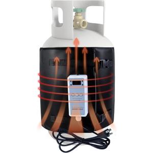 Propane Tank Heater Blanket, 43.3 x 13.4" Gas Lp Cylinder Warmer Heated Insulated Propane Tank Covers Waterproof RV Cylinder Tanks Heating Wrap with Temperature Control 40-158 Fits 20,30,40 LB Tanks