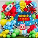 ALL-IN-1 Toy Inspired Story Balloons Arch Kit with BONUS Rocketship & Starburst balloons  Toy Balloons with Cloud & Cow for Boy Story Baby Shower Decorations & First Toy Story Birthday Party Supplies