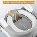 3 in 1 Toddler Potty Training Seat Chair with Ladder and Basin for Boys and Girls, Adjustable Kids Potty Training Seat for Toilet with Anti-Slip Wide Steps and Safety Handles (Grey)