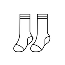 ORANGE SOCKS WITH WHITE LINES