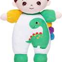 OUOZZZ 10" Soft Boy Baby Doll for 1 Year Old Boys - Dinosaur Toys for 1 Year Old Boy Birthday Valentine Plush Gift for Toddler Adorable First Buddy Doll