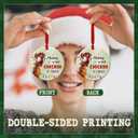 4 x Chicken Christmas Ornament - Funny Rooster Holiday Decoration - Making a List Chicken It Twice Ceramic Hanging Decor, Farm Animal Lover Gift, Farmer Xmas Present