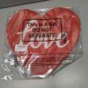 Remerry Leather Heart Placemats Set of 6 Red Heart Shaped Place Mats Waterproof Washable Table Kitchen Mats for Kitchen Dining Decor(Love,Red,14 x 13'')