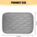 Car Center Console Cover, PU Leather Waterproof Vehicle Armrest Seat Box Cover Cushion Pad, Non Slip Soft Automotive Middle Console Protector, Universal for SUV RV Truck (Gray)