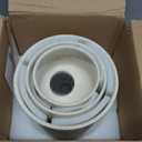 LE TAUCI Ceramic Plant Pots, 4.3+5.3+6.8 inch, Set of 3, Planters with Drainage Hole and Saucer, Indoor Flower Pot with Hole Mesh Pad, Gifts for Mom, Reactive Glaze Beige