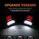 Bestview LED License Plate Lights Assembly w/Red OLED Neon Tube Compatible with Chevy Silverado GMC Sierra 1500 2500 3500 Suburban Tahoe Cadillac Escalade EXT, 6000K White 2-Pieces