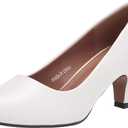 Women's Classic Round Toe Pump Kitten Low Heel Shoes
