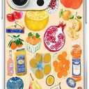 Provilimony Summer Fruit Phone Case Compatible with iPhone 16 Pro, Food Aesthetic Case for Man Women Teen, Unique Soft TPU Bumper Case Cover