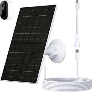 7W Solar Panel for Arlo Essential 2K (2nd Gen), Essential XL & Spotlight Cameras, USB-C Solar Charger for 5V Battery Cameras, IP66 Waterproof, 360 Adjustable Mount, 9.8ft Cable