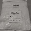 Linen Sheer Curtains 96 Inches Long 2 Panels Set for Living Room Sliding Glass Door, Light Filtering Semi Sheer Pleated Window Drapes 96 inch Pin Hooks&Tiebacks Boho Privacy W52xL96 Cream(Off White) (Birch)