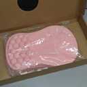 Hokafenle 2 in 1 Ergonomic Mouse Pad Wrist Support & Wrist Rest for Computer Keyboard Set, with Relieve Carpal Tunnel Pain Massage Bulge and Full Memory Gel Design (2In1 Set, Pink)