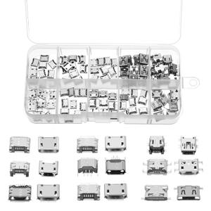 100 Pack Type-C USB 3.1 Charging Dock Connectors, 10 Models USB Type C 3.1 Female Socket Mix 6pin and 16pin Use, Solder Connector Jack Port for Mobile Phone Other Product Repair Kits DIY Projects