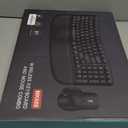 Ergonomic Keyboard and Mouse Combo, Bluetooth/2.4G Wireless Ergo Wave Curved Keyboard with Cushioned Palm Rest and 6 Levels DPI Adjustable Silent Mouse, Multi-Device for Windows/Mac/Android