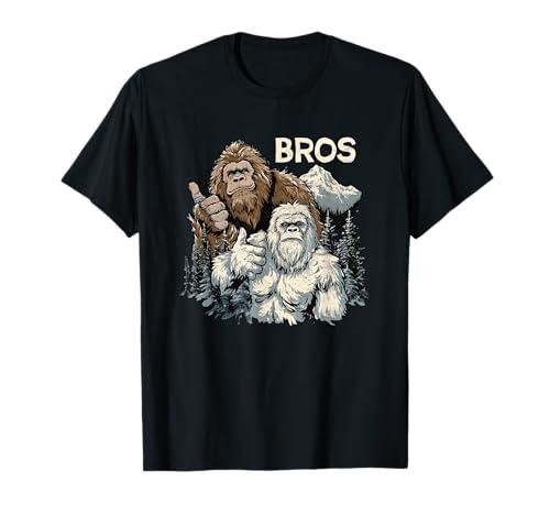 Funny Bros Bigfoot and Yeti Brothers Sasquatch Awesome Cool T-Shirt 3XL