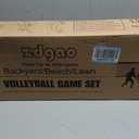 Outdoor Portable Volleyball Net System - Adjustable Height Poles with Soft Volleyball Ball, Pump, Hammer, Boundary Line, and Carry Bag for Backyard, Beach, Lawn