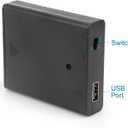 2 x VWEICYY 4 PCS 6V Battery Holder with USB Port,4 AA Battery Holder Case
