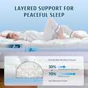 DOWNCOOL Dual Layer 4 Inch Memory Foam Mattress Topper Twin 2 Inch Gel Memory Foam & 2 Inch Pillow Top Mattress Pad, Soft & Breathable Viscose Made from Bamboo, for Back Pain Relief