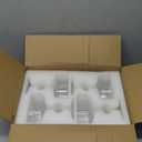 Qipecedm 4 Pcs Ribbed Coupe Glasses, 10 oz Vintage Coupe Glass Set, Unique Martini Glass, Classic Cocktail Galssware, Bar Drinking Glasses Set Pefect for Cocktail, Wine, Champagne & Gift