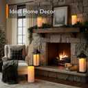 Homemory 12" x 5" Large Waterproof Outdoor Flameless Candles with Remote Control and Timer, Battery Operated Flickering LED Pillar Candles for Outdoor Larterns, Porch, Long Lasting, Set of 2