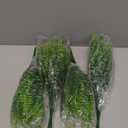 TURNMEON 8 Bundles Ferns Artificial Plants Outdoor Summer Decor, Artificial Flowers for Outdoors UV Resistant Fake Plants Plastic Faux Greenery Shrubs for Planter Porch Home Gardens Yards Spring Decor (8 Pack, Green)