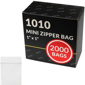 2000 Pcs Mini Zip Bags, 1"x1" Clear Small Reclosable Plastic Bags, Poly Resealable Bags For Jewelry, Beads, Crafts and Small Accessories
