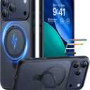 TORRAS Ostand Magnetic for iPhone 17 Pro Max Case, Fit for MagSafe, Sturdy Stand, Military Grade Drop Tested, Camera Control, Translucent Slim Soft Edge Case for iPhone 17 Pro Max 6.9", Black