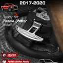Heated Steering Wheel for F150 Raptor 2017-2020 Carbon Fiber Steering Wheel with Heated D-shaped Flat-bottom Preforated Leather Grip Hand-Stitched Compatible with Raptor with Paddle Shifters