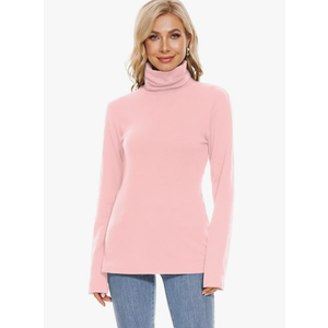 H HIAMIGOS Womens Turtleneck Long Sleeve Top Fleece Lined Sweatshirt Lightweight Ultra Soft Base Layer SizeS