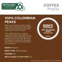 Eight O'Clock Coffee Colombian Peaks Keurig Single-Serve K-Cup Pods, Medium Roast Coffee, 72 Count (EXP 09/06/26)