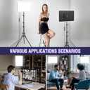 2-Pack LED Video Light Kit with 63'' Tripod Stand, 2500K-8500K Dimmable Studio Light Photography Panel Lighting for Video Recording Game Live Streaming Podcast YouTube Filming, Phone Holder
