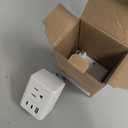 2 Pack European Travel Plug Adapter, Mifaso International Power Plug Adapter with 3 Outlets 3 USB Charging Ports(2 USB C), Type C Plug Adapter Europe Travel Essentials to Spain Italy France