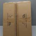 LUE BONA Ottoman Foot Stool Vanity Stool, Square Linen X-Leg Foot Rest Ottoman Makeup Stool, Small Stool Chair for Vanity, Modern Padded Vanity Seat for Makeup Room, Living Room, Bathroom, Linen Color