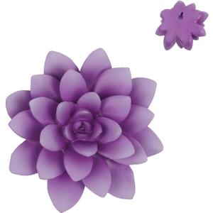 Guichifun Flower Wall Decor Succulent plants - 3D Purple Resin Wall Hanging Decor Art Decor for Home Bedroom Living Room Christmas Gift 3.75 X 4 X 1.5 Inch