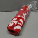 Arttown Christmas Bath Mat for Bathroom Winter Geometric Snowflakes Fluffy Absorbent Microfiber Bathroom Mat Red Non-Slip Water Absorbent Bath Rug Soft Washable Floor Rug for Tub Showers Decor