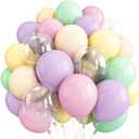 Pastel Rainbow Party Balloons Assorted Colors, Pastel Light Purple Pink Yellow Green Latex Multicolor Balloons for Girl Colorful Candy Princess Ice Cream Birthday Bridal Baby Shower Party Decorations