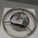 LED Flush Mount Ceiling Light Fixture, 12In Crystal Chandelier with Clear Bubble Acrylic, Modern Ceiling Lighting for Dining Room, Bedroom, Living Room, Kitchen, Brushed Nickel, 4000K Dimmable