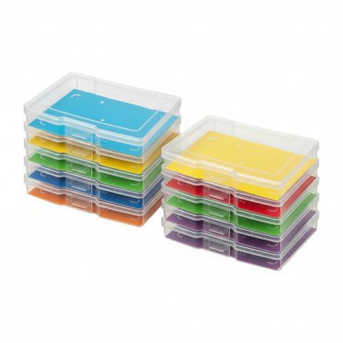 novelinks Transparent 4" x 6" Photo Storage Boxes - Photo Organizer Cases Photo Keeper Picture Storage Containers Box for Photos - 10 PACK (Clear)