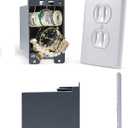 Electrical Outlet Hidden Wall Safe (Simple Install, Magnetically Attaches For Easy Use) Hiding Places for Valuables | Hide in Plain Sight Key Money Jewelry Storage Cash Holder Safes Outlet Safe Box