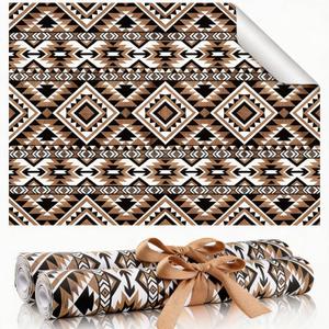 BBTO 20 Sheet Western Scented Drawer Liners for Dressers 15.8" x 22" Aztec Fragrant Cabinet Drawer Liners Non Adhesive Western Paper Mats for Bedroom Home Closet Shelf